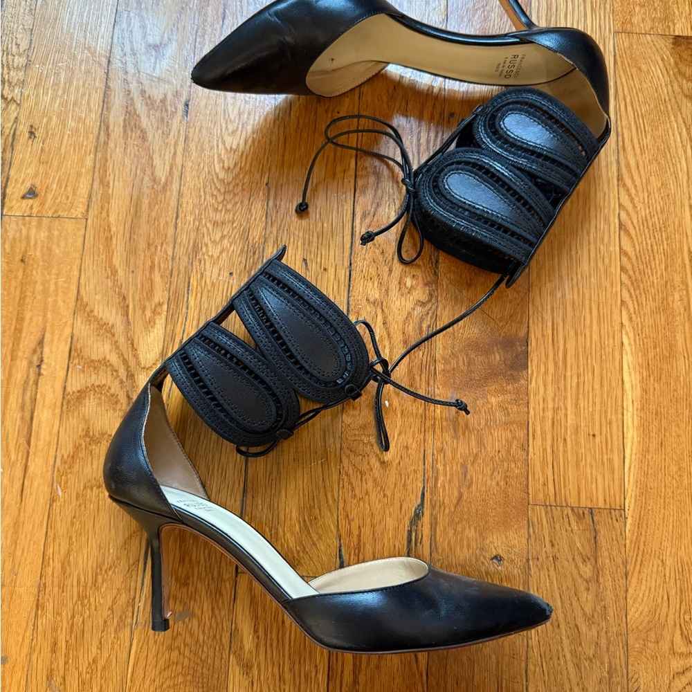 Francesco Russo 36.5 Lace Up Stiletto Heels